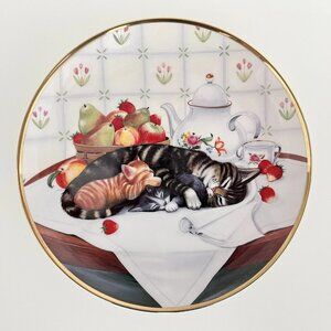 Franklin Mint Heirloom Cat Nap Decorative Plate 1991 Tim MacComlin Limited Ed
